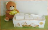 Kit Higiene Ovelhinhas bandeja e 3 potes