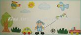 Painel Decorativo menino e seus brinquedos